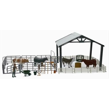 NEW-RAY TOYS Cattle Ranch Life Set Large Playst, 6PK SS-05135